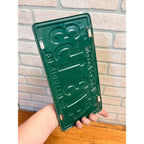 Vintage 1954 Illinois License Plate, Solid Green With White Lettering Land of Lincoln Motto