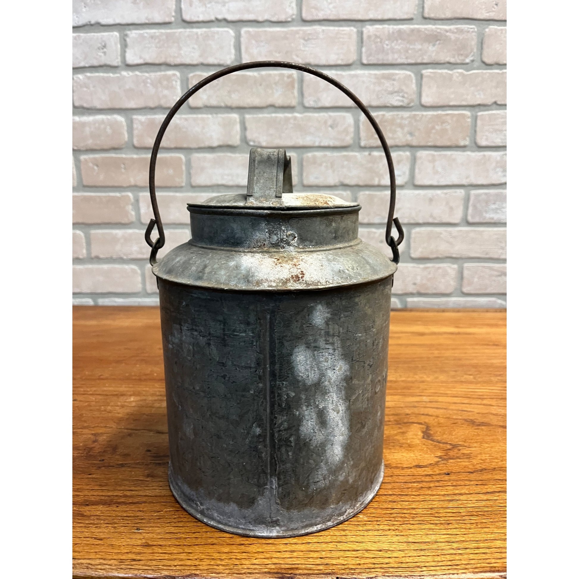 CMSTP&P Railroad Lunch Pail Tin Bucket Chicago Milwaukee St Paul Pacific Bail