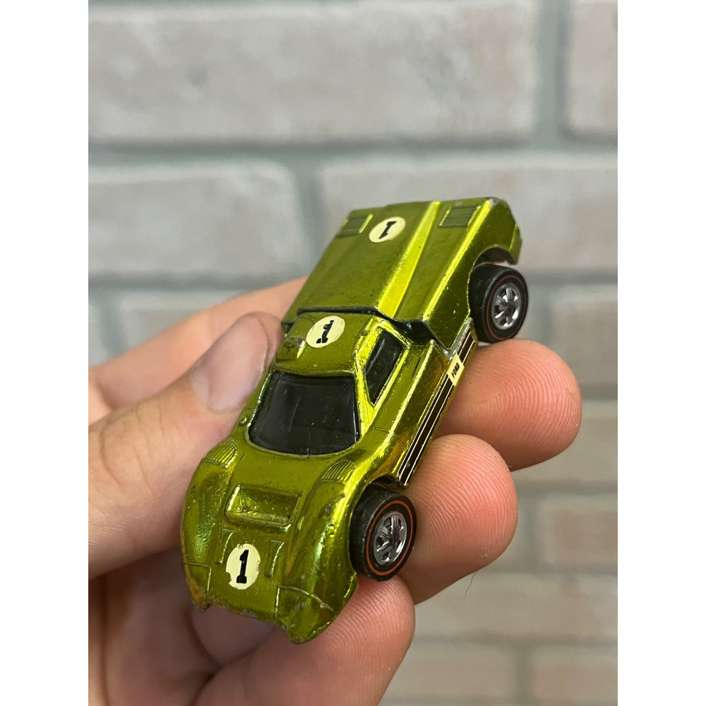 Vintage Hot Wheels Redline 1967 Ford J-Car Metallic Lime or Antifreeze - Read