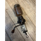 Vintage Arcade Crystal #3 Cast Iron And Glass Coffee Grinder Antique Primitive