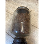 Vintage Arcade Crystal #3 Cast Iron And Glass Coffee Grinder Antique Primitive