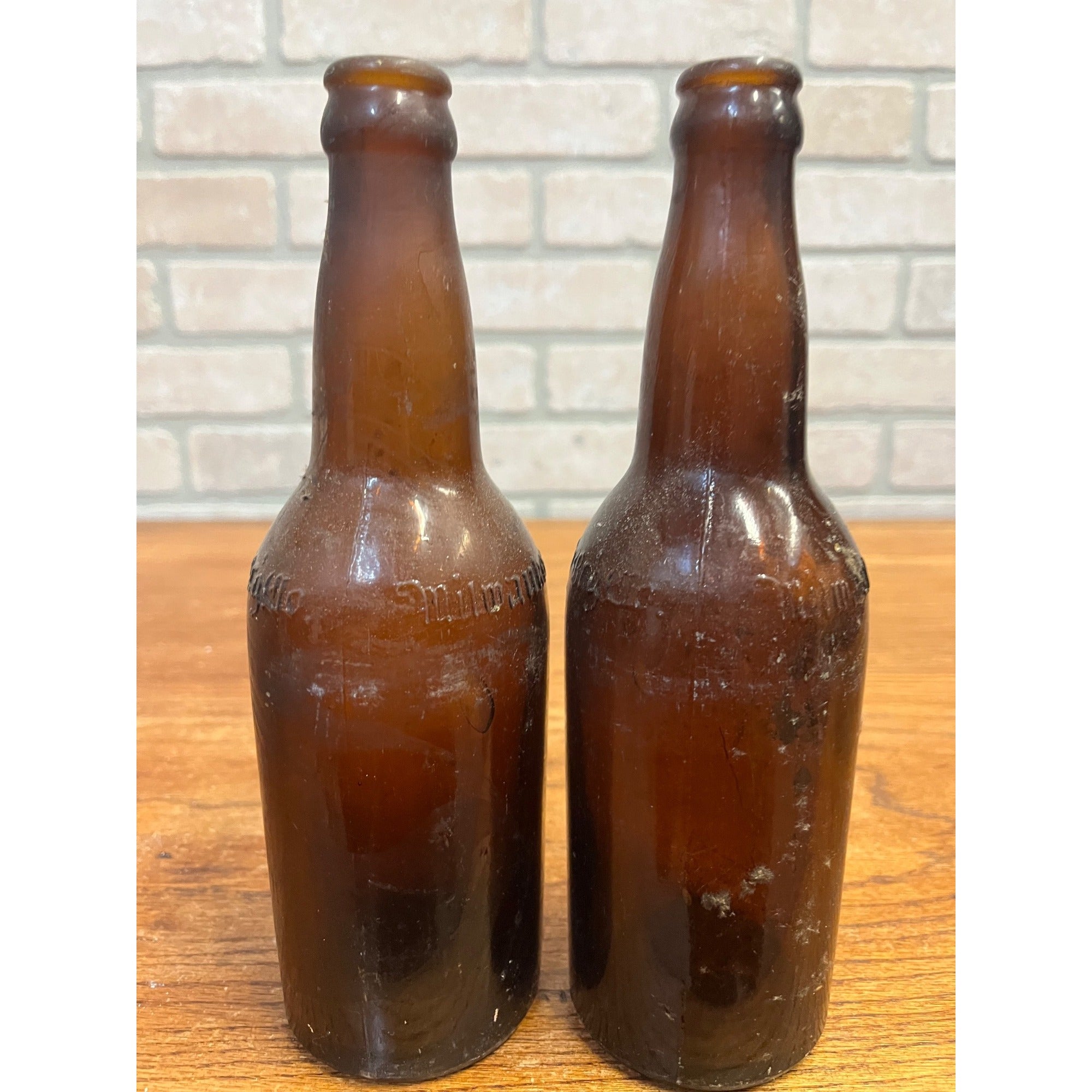 Pre-Pro Cream City Brewing Milwaukee Wisconsin Blob Top Beer Bottles Lot (2)