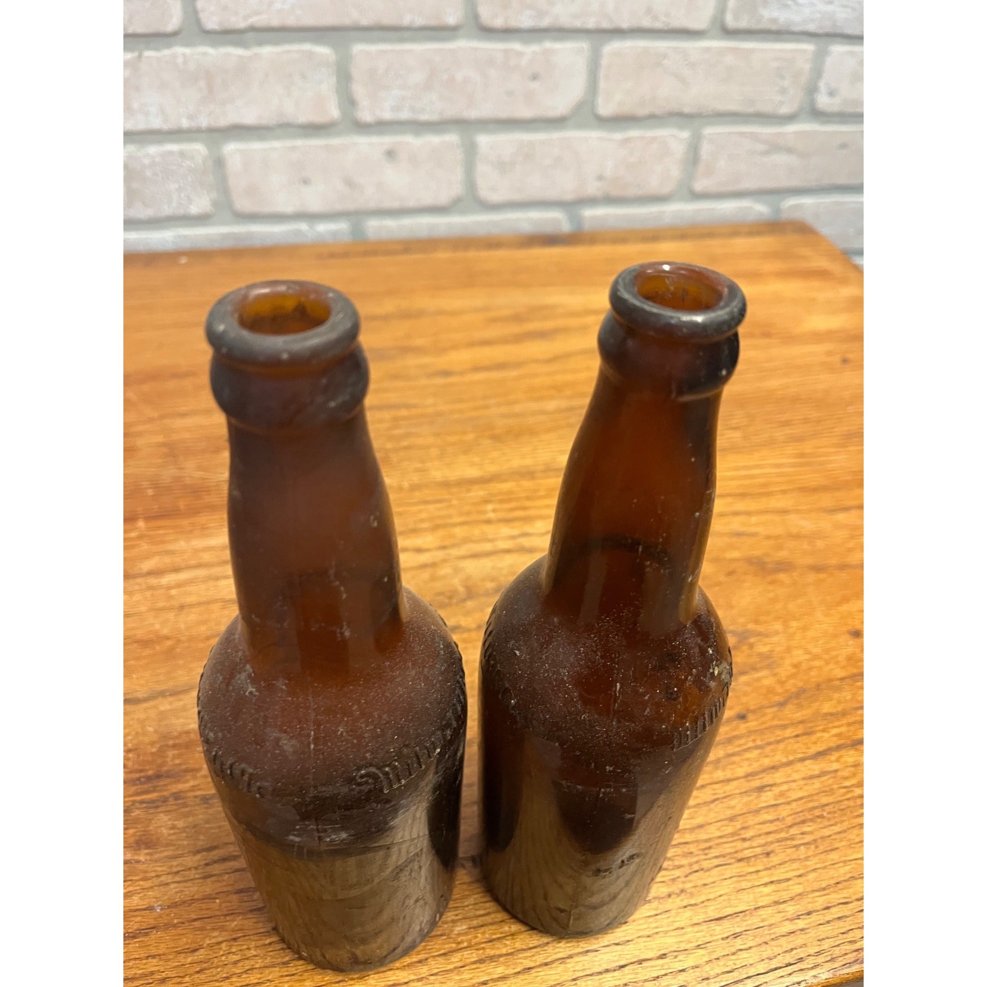 Pre-Pro Cream City Brewing Milwaukee Wisconsin Blob Top Beer Bottles Lot (2)