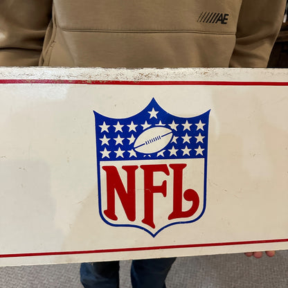 Vintage 1970s NFL Football Merchandise Store Display Wooden Masonite Sign