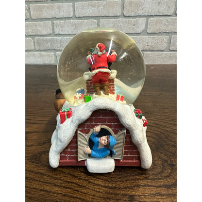 2000 Santa Rooftop Motorcycle Harley Davidson Snow Globe. Vintage Musical