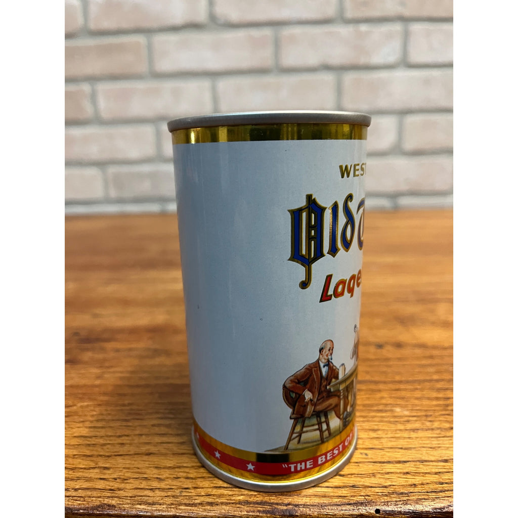 Vintage West Bend Lithia Brewing Co. Beer Advertising Coin Bank Can Flat Top