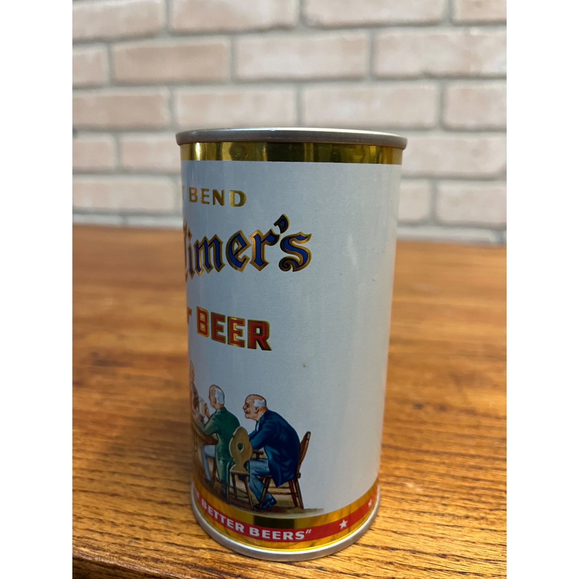 Vintage West Bend Lithia Brewing Co. Beer Advertising Coin Bank Can Flat Top