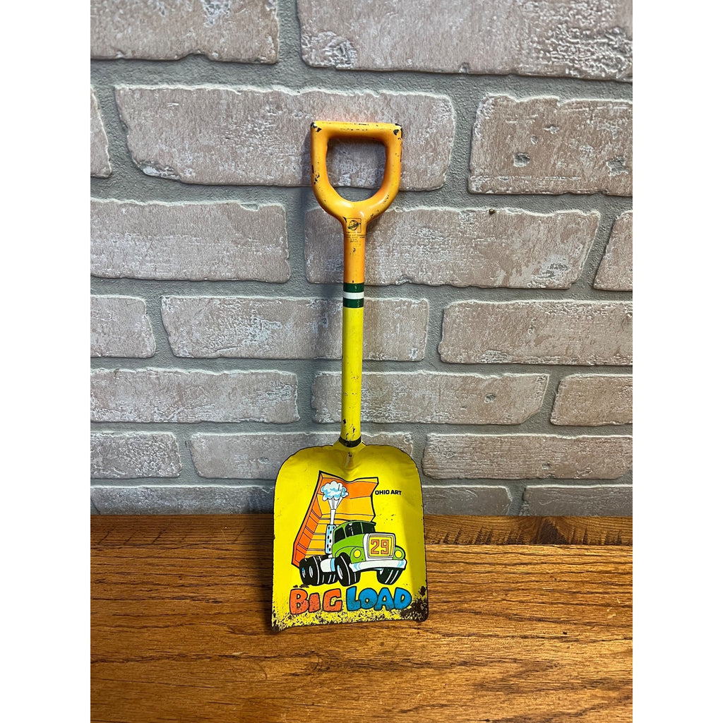 Vintage Ohio Art Metal Beach Toy Shovel Big Load Dump Truck sand box tin litho