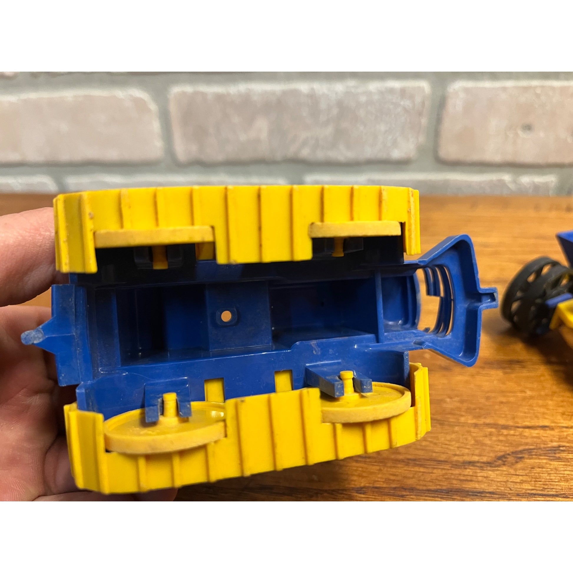 Vintage 1960s Ideal Plastic Toy Farm Equipment Hay Rack, Tractor, Sickle Mower +