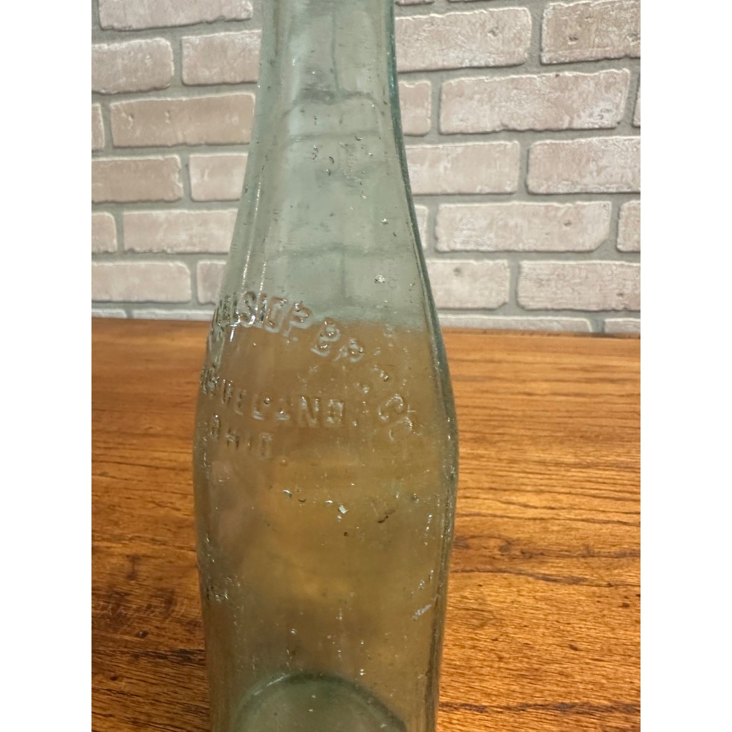 Vintage Excelsior Brewing Co. Beer Bottle Clear Aqua Embossed Cleveland OH