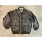 Vintage Men's Leather Bomber Jacket US Army Air Forces XXL Avirex 1978