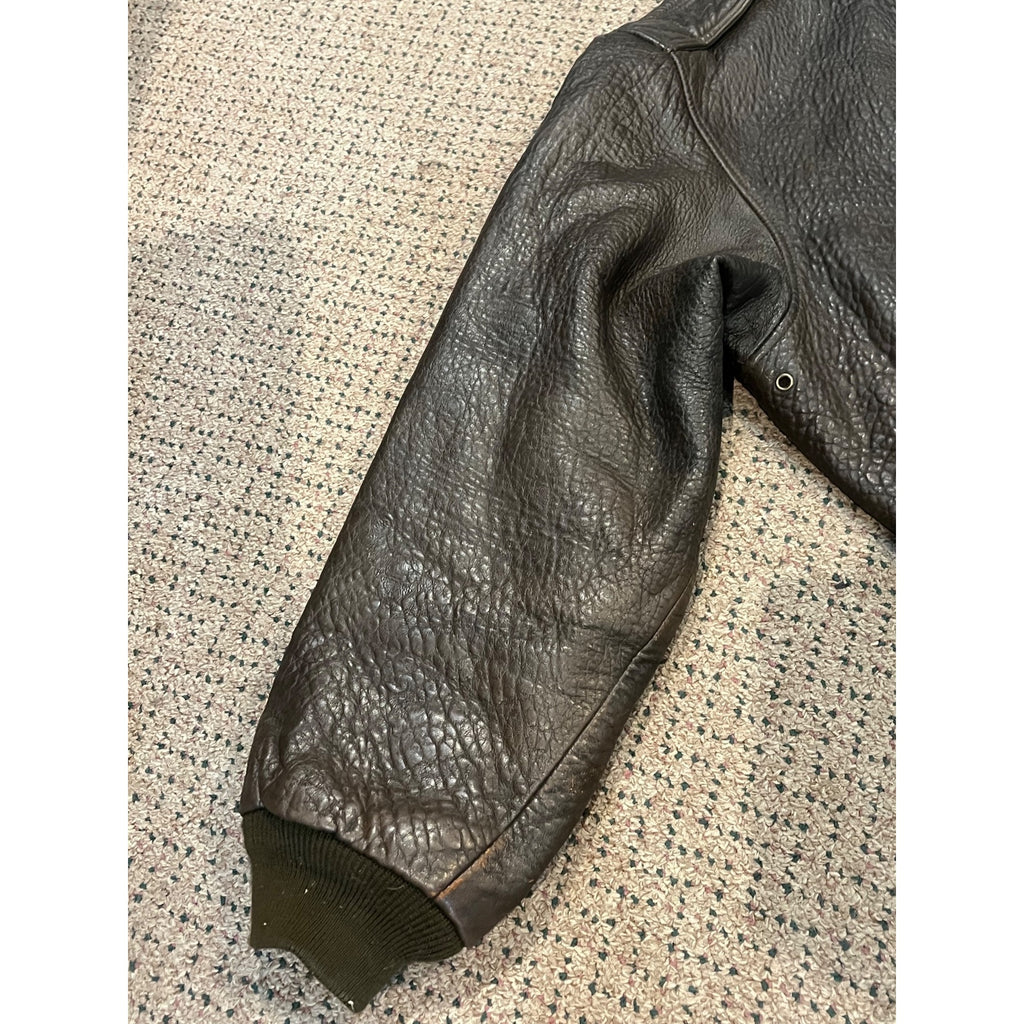 Vintage Men's Leather Bomber Jacket US Army Air Forces XXL Avirex 1978