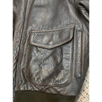 Vintage Men's Leather Bomber Jacket US Army Air Forces XXL Avirex 1978