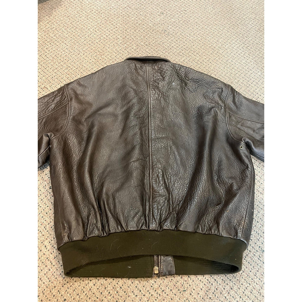 Vintage Men's Leather Bomber Jacket US Army Air Forces XXL Avirex 1978
