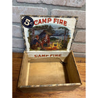 Vintage The Camp Fire Cigar Box John H. Haas Barton, Wisconsin Advertising WI