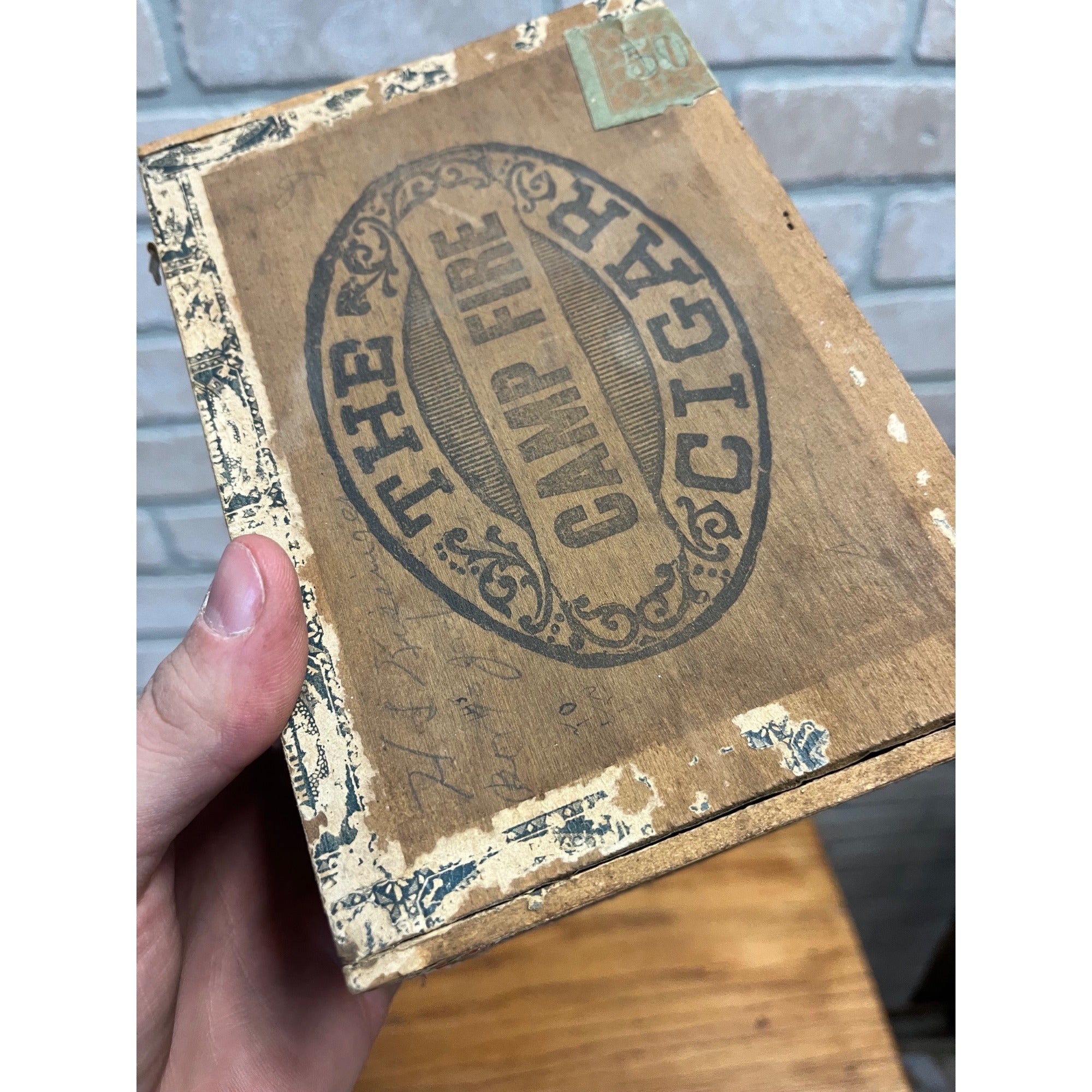 Vintage The Camp Fire Cigar Box John H. Haas Barton, Wisconsin Advertising WI