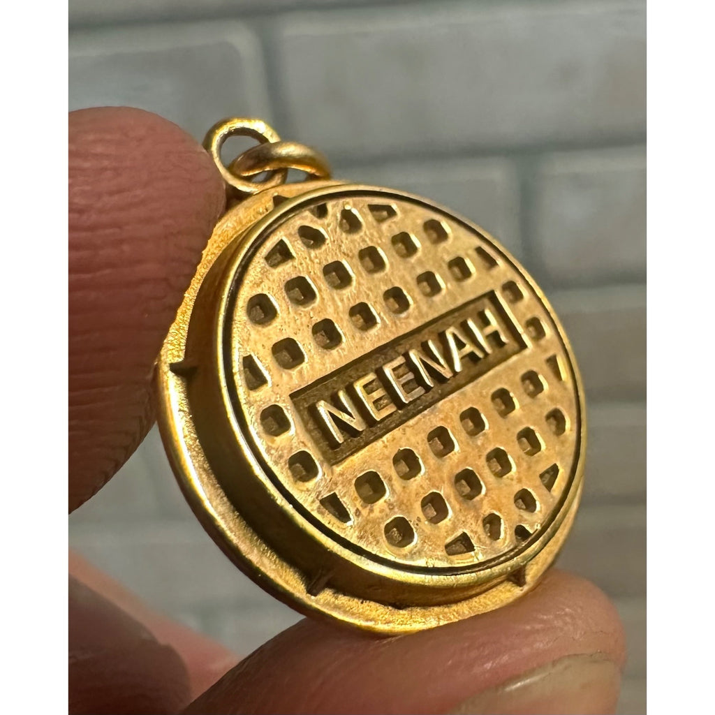 Vintage 14k Yellow Gold Neenah Foundry Employee Service Pin 6.40 Grams