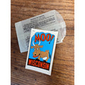 Vintage 1950s Wisconsin Moo! Brown Cow State Travel Souvenir Decal Sticker NOS