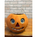 Antique 1920s Halloween German LARGE Jack o' Lantern JOL Pressed Cardboard 8"
