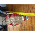 Vintage 1940s Christmas Tree Ornament Santa Claus W/ Tree Blown Glass