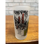 Vintage Frosted State Drinking Glass Wisconsin Cave of the Mounds Souvenir Federal Glass