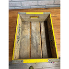 Vintage Wooden Pepsi Cola Durabilt Soda Crate Yellow Paint 32 Bottle Capacity Alton, Illinois