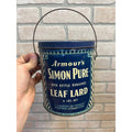 Vintage Armour's Simon Pure Kettle Leaf Lard Lidded Pail Advertising Tin
