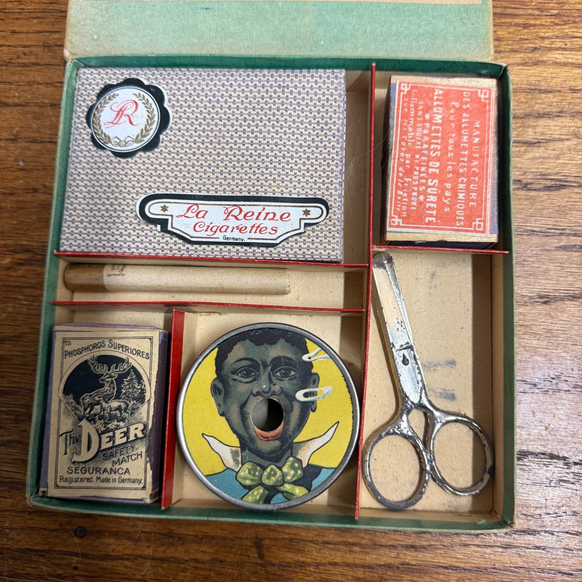 Vintage German Toys Joke Articles Gag Scissors Matches Clown Germany