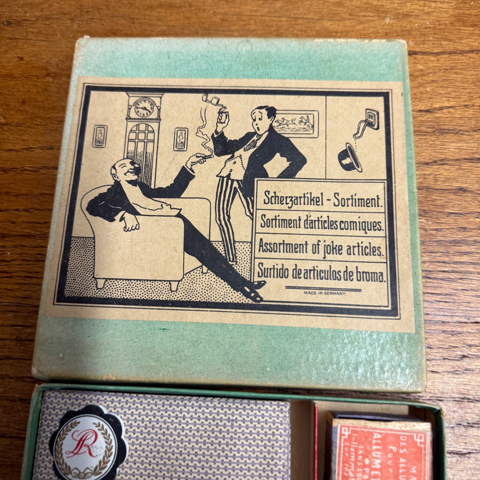 Vintage German Toys Joke Articles Gag Scissors Matches Clown Germany