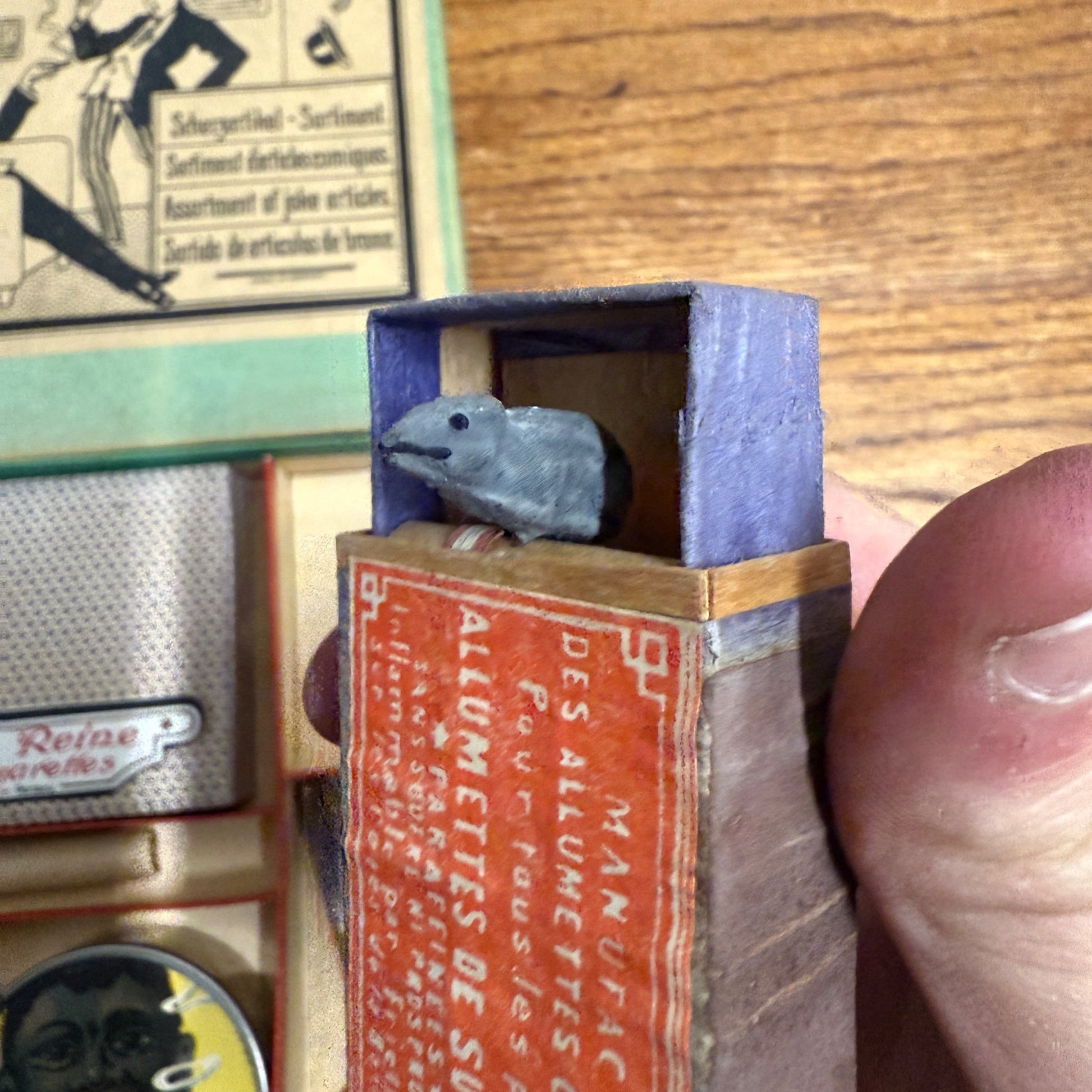 Vintage German Toys Joke Articles Gag Scissors Matches Clown Germany