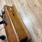 Antique Julius Andrae & Sons Oak Wall Telephone 1900s Milwaukee WI
