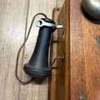 Antique Julius Andrae & Sons Oak Wall Telephone 1900s Milwaukee WI