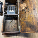 Antique Julius Andrae & Sons Oak Wall Telephone 1900s Milwaukee WI