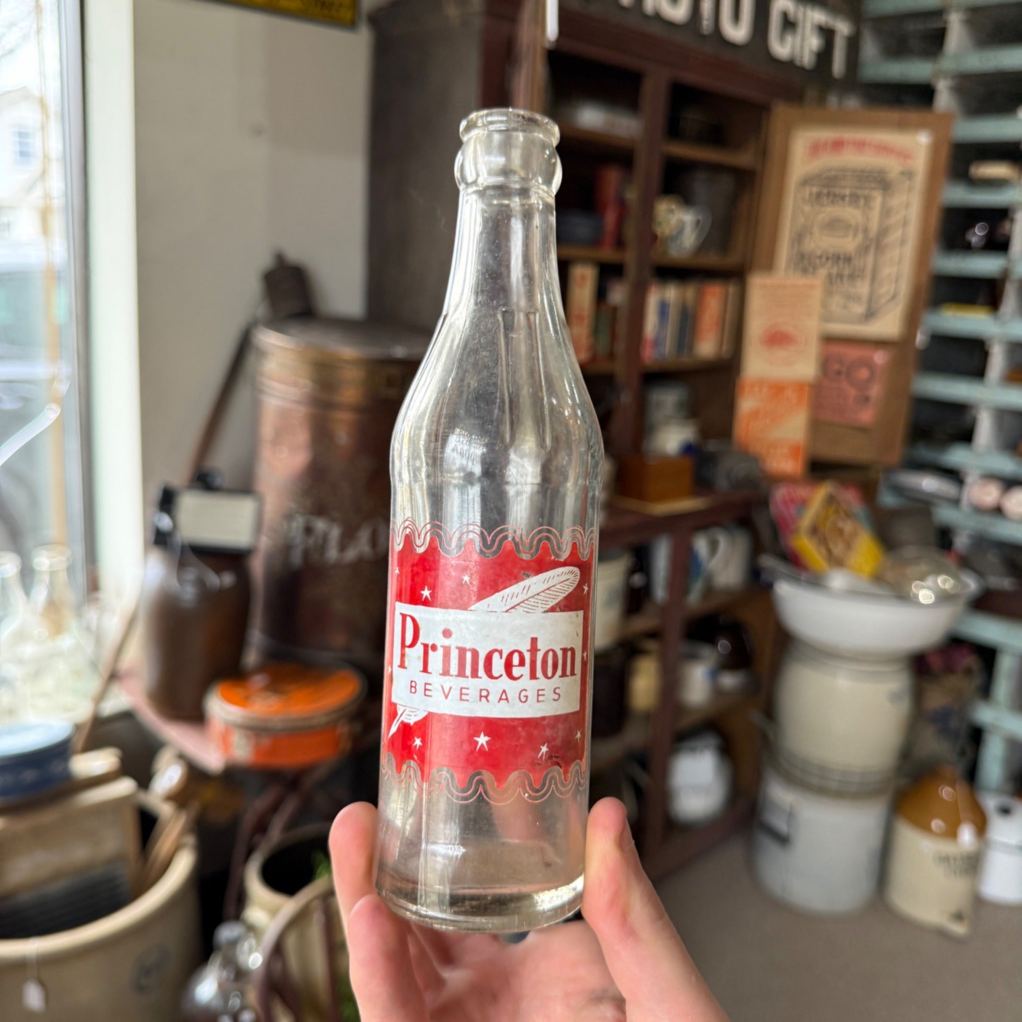 RARE Princeton Beverages Wi ACL Soda Bottle Princeton Wisconsin Bottle Wis