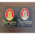 Vintage Allerton Hotel Chicago UNSTRUCK Matchbook FULL Lot (2)