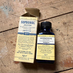 Vintage Wyeth Sopronol Athlete's Foot Medicine Bottle Box Drugstore Pharmacy