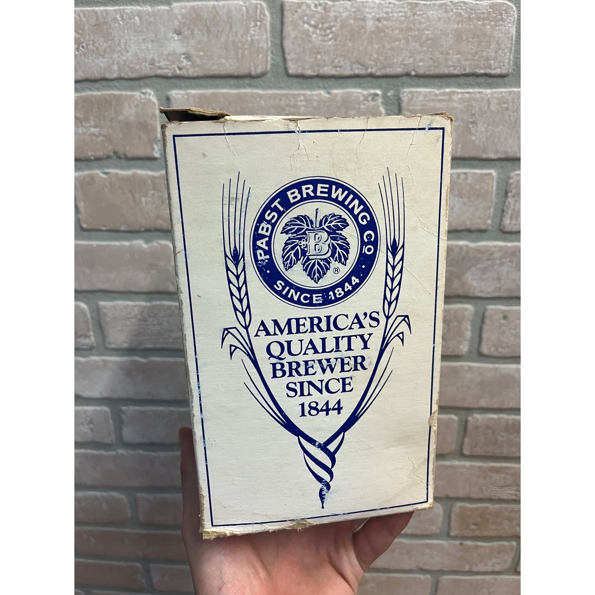 Vintage 1950s Pabst Brewing Co. Empty Cardboard Box for Coasters