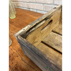 Vintage Wooden 7UP Handled Soda Crate With Galvanized Side Reinforcements "The Uncola" Motto A.W.P. Cases Newport, ARK.