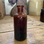 Antique Burroughs Ipecac Fluid Extract Bottle Baltimore MD Amber Glass Drug