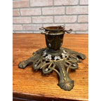 Antique German Art Nouveau Cast Iron Christmas Feather Tree Stand Jugendstil