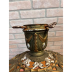 Antique German Art Nouveau Cast Iron Christmas Feather Tree Stand Jugendstil