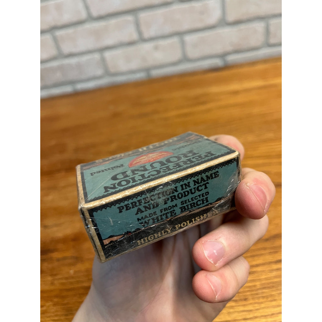 Vintage 1920s Diamond Match Co. Perfection Round Toothpicks Box Advertising