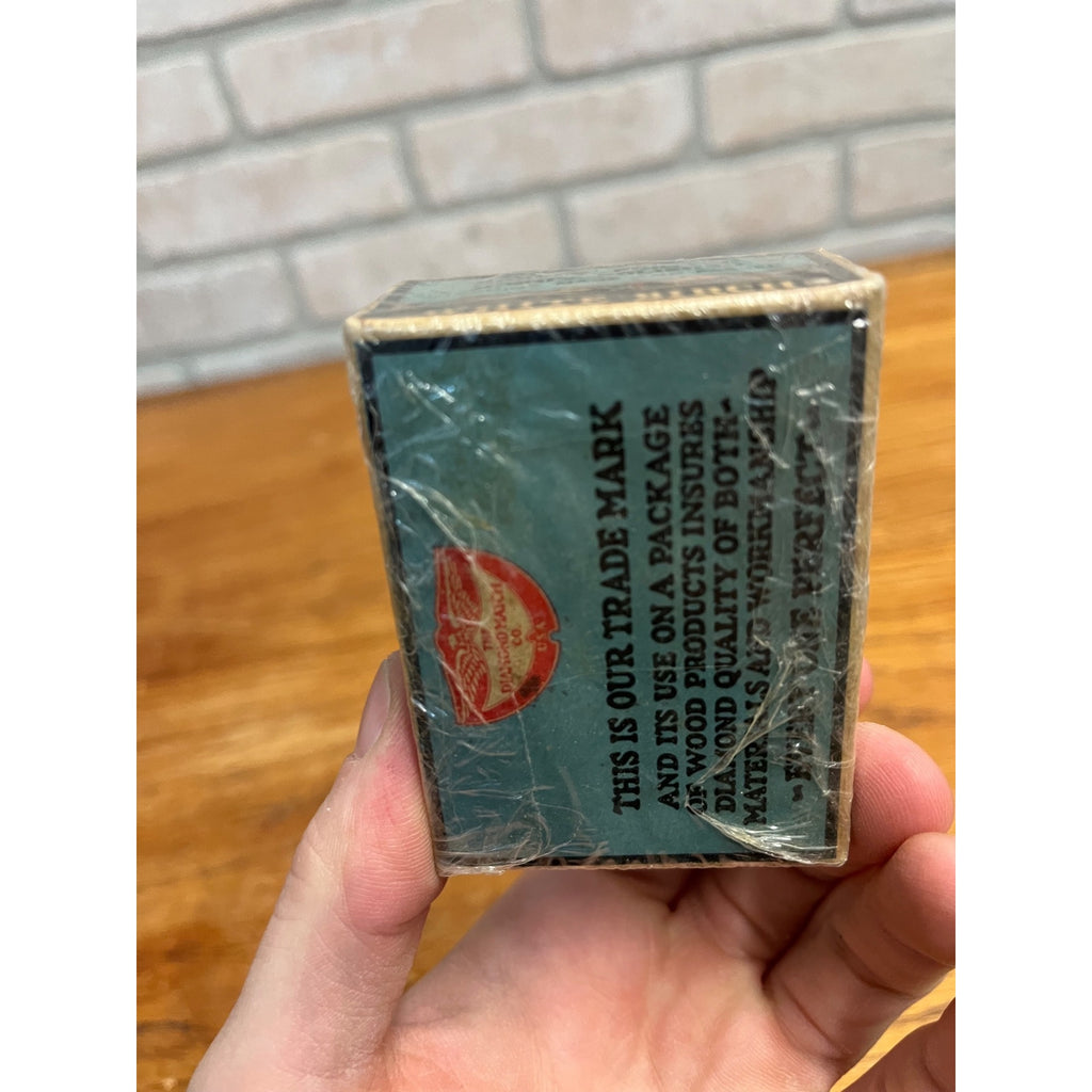 Vintage 1920s Diamond Match Co. Perfection Round Toothpicks Box Advertising