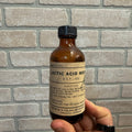 Vintage Amber Glass Bottle With Metal Screw Cap 1/4 Pint Lactic Acid Apothecary Pharmacy