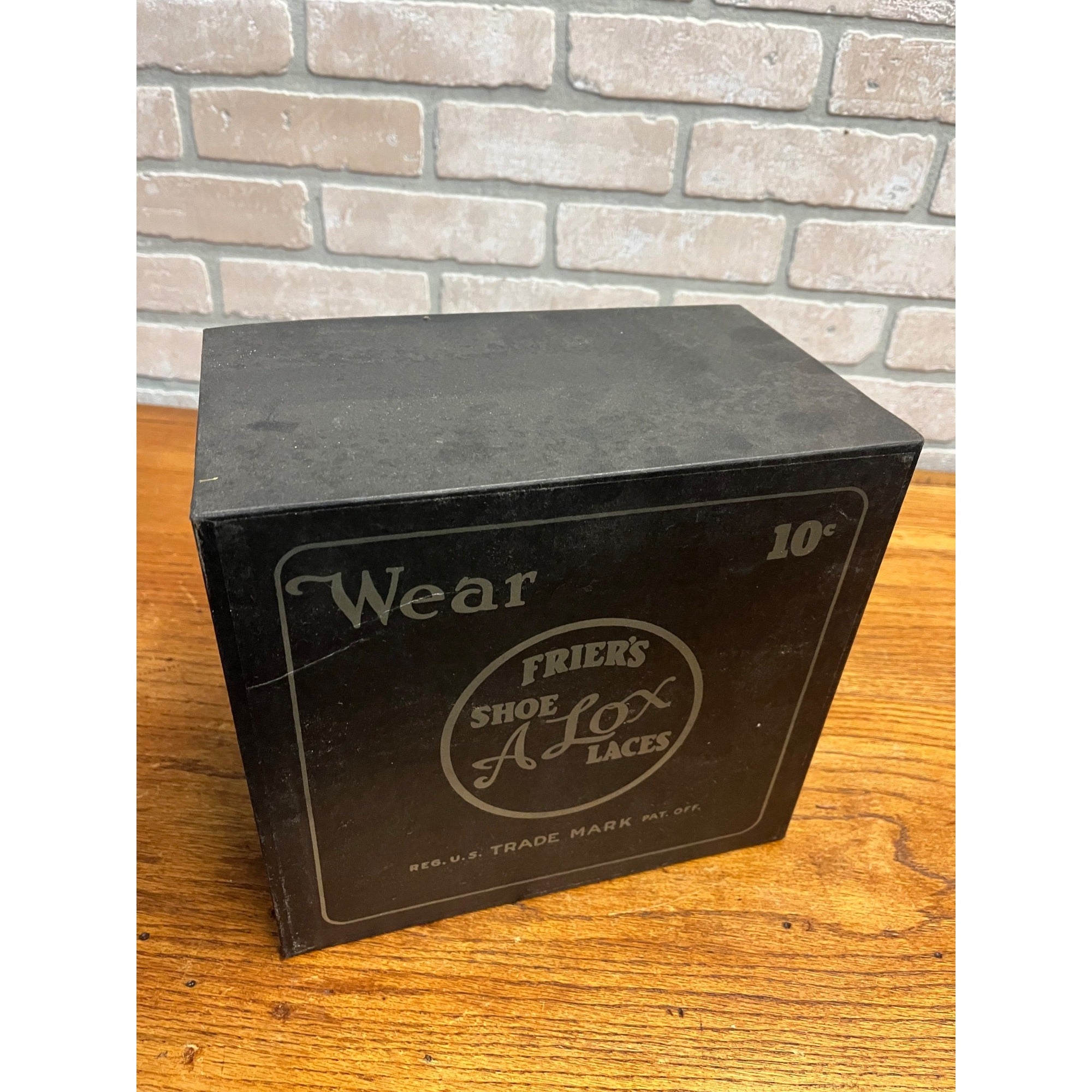 Vintage 1930s Frier's Alox Shoe Laces Store Advertising Display Cabinet 4-Drawer