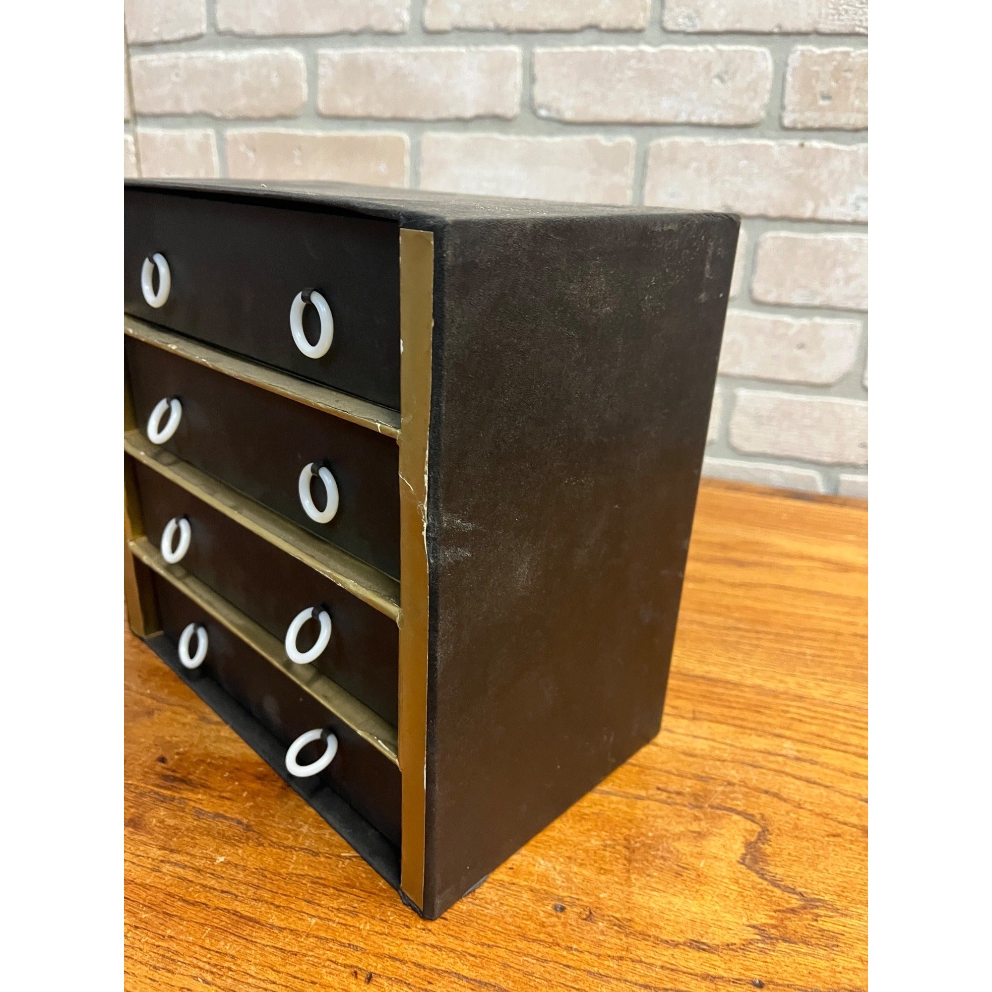 Vintage 1930s Frier's Alox Shoe Laces Store Advertising Display Cabinet 4-Drawer