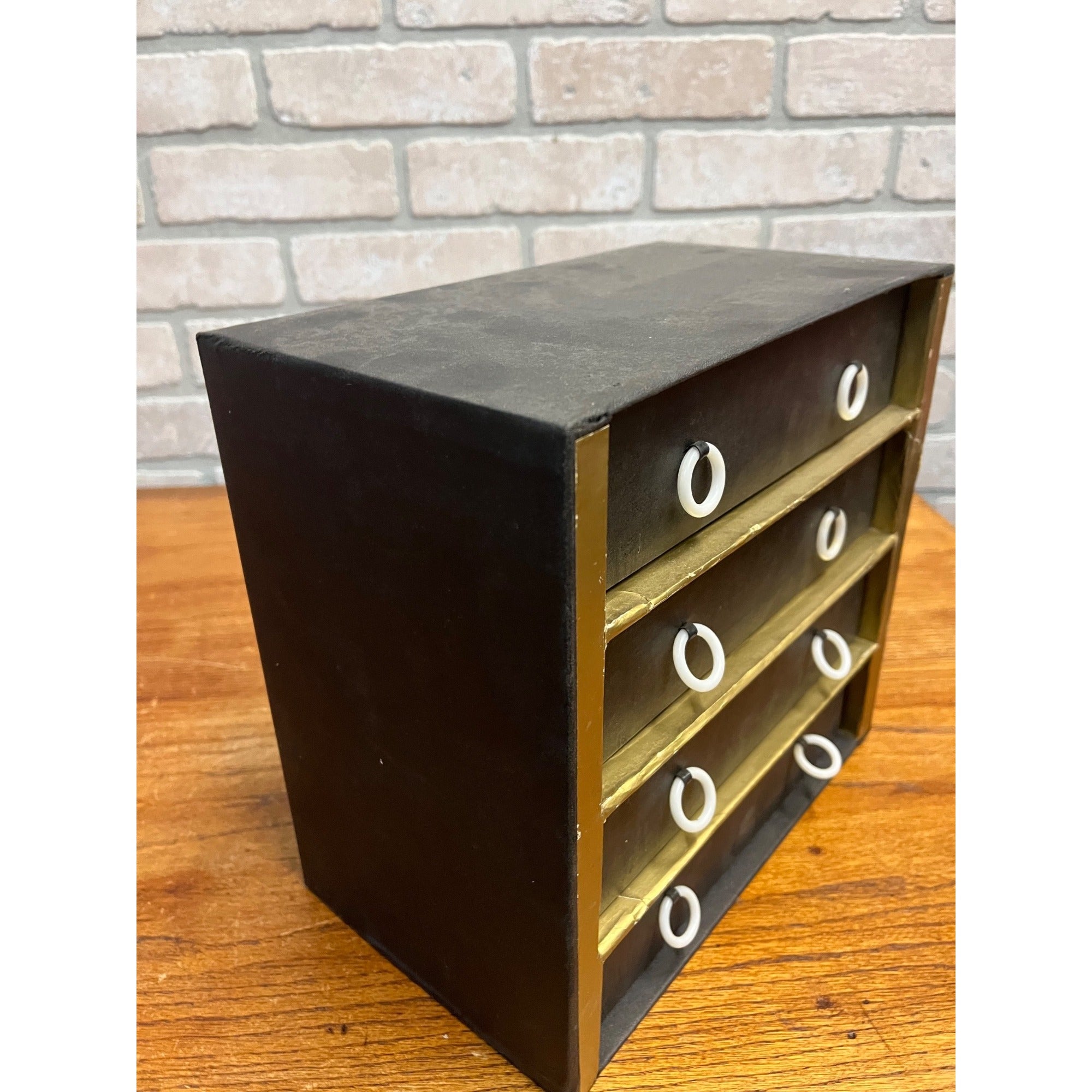 Vintage 1930s Frier's Alox Shoe Laces Store Advertising Display Cabinet 4-Drawer