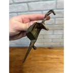 Antique Primitive 19th c. Brass Candle Snuffer Scissors Footed 6.75" Victorian