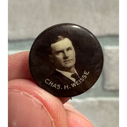 RARE Charles H. Weisse For Congress Wisconsin WI Photo Campaign Pin Pinback Button