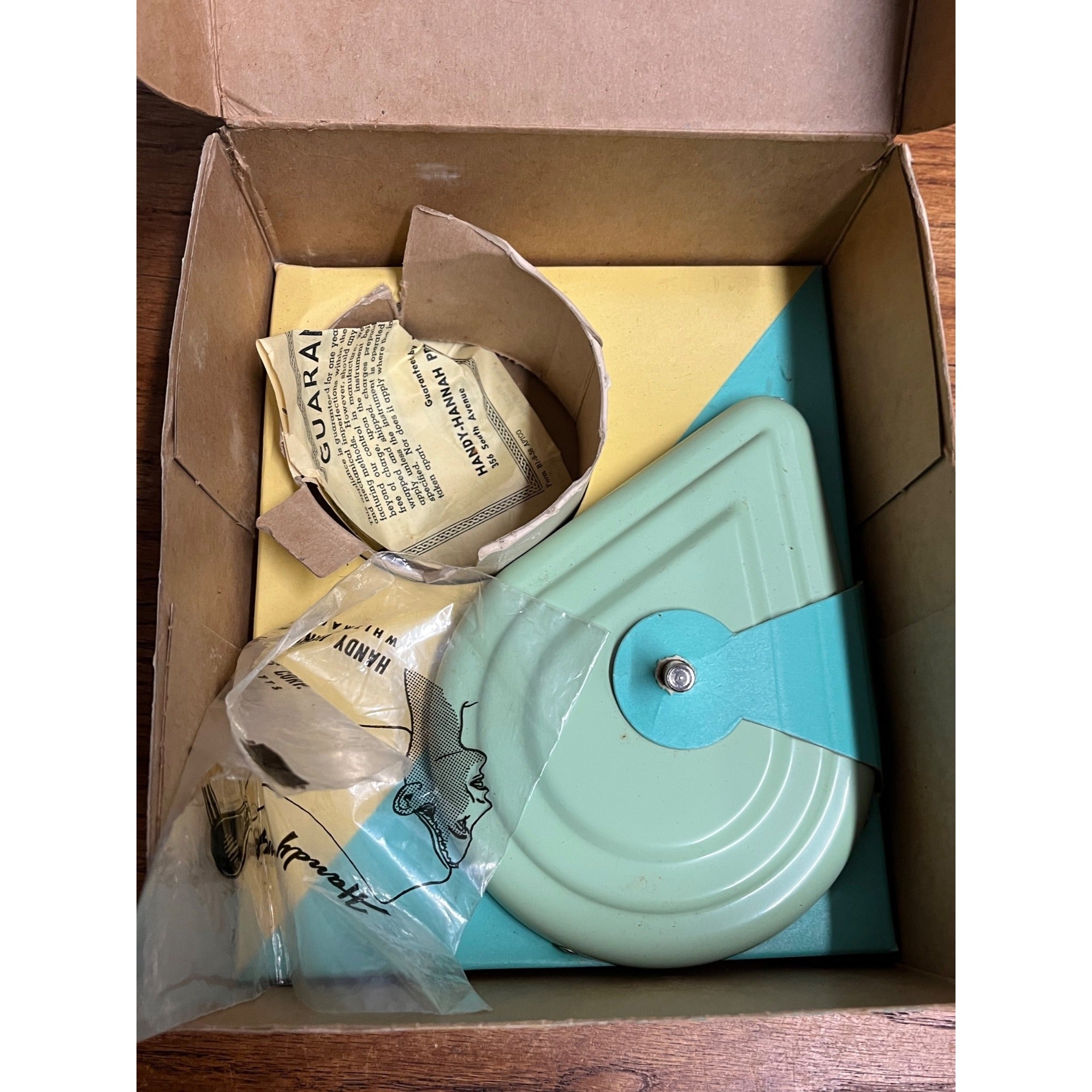 Vintage 1950s Handy Hannah Mint Green Electric Hair Dryer - Works - Orig Box